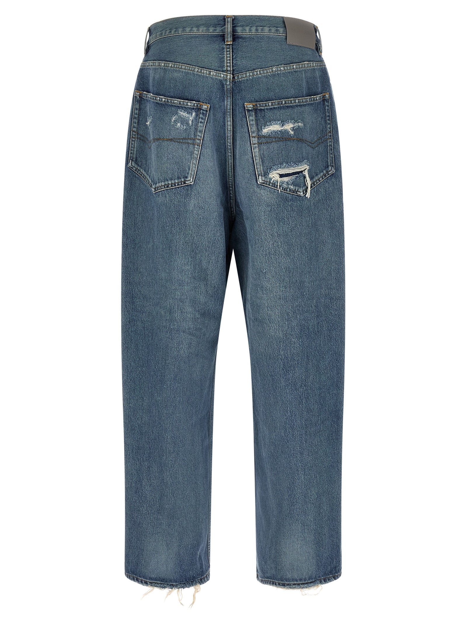 Balenciaga Blue Cotton Relaxed Fit Jeans