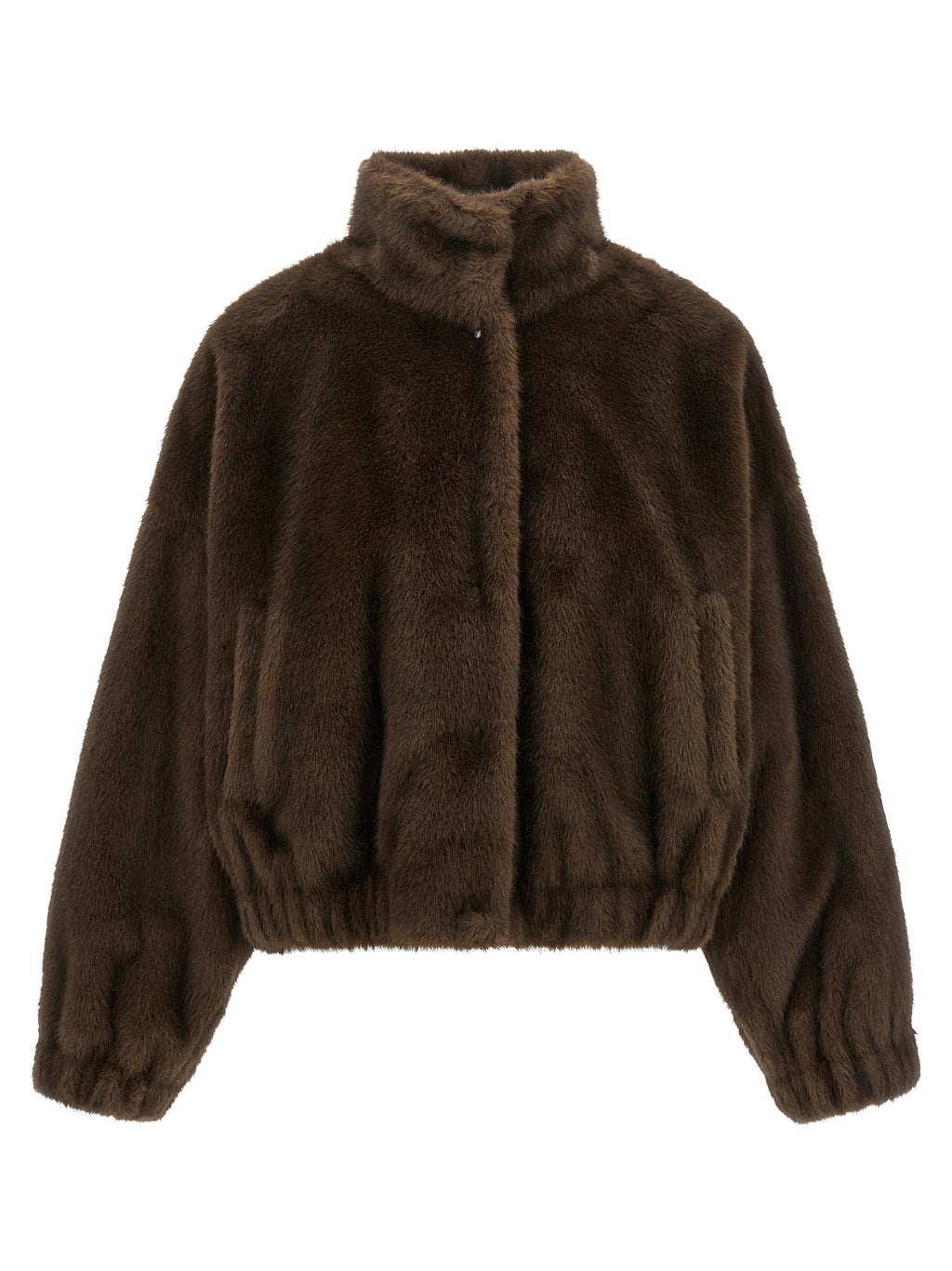 Max Mara Brown Polyester Full-Length Jacket