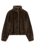 Max Mara Brown Polyester Full-Length Jacket