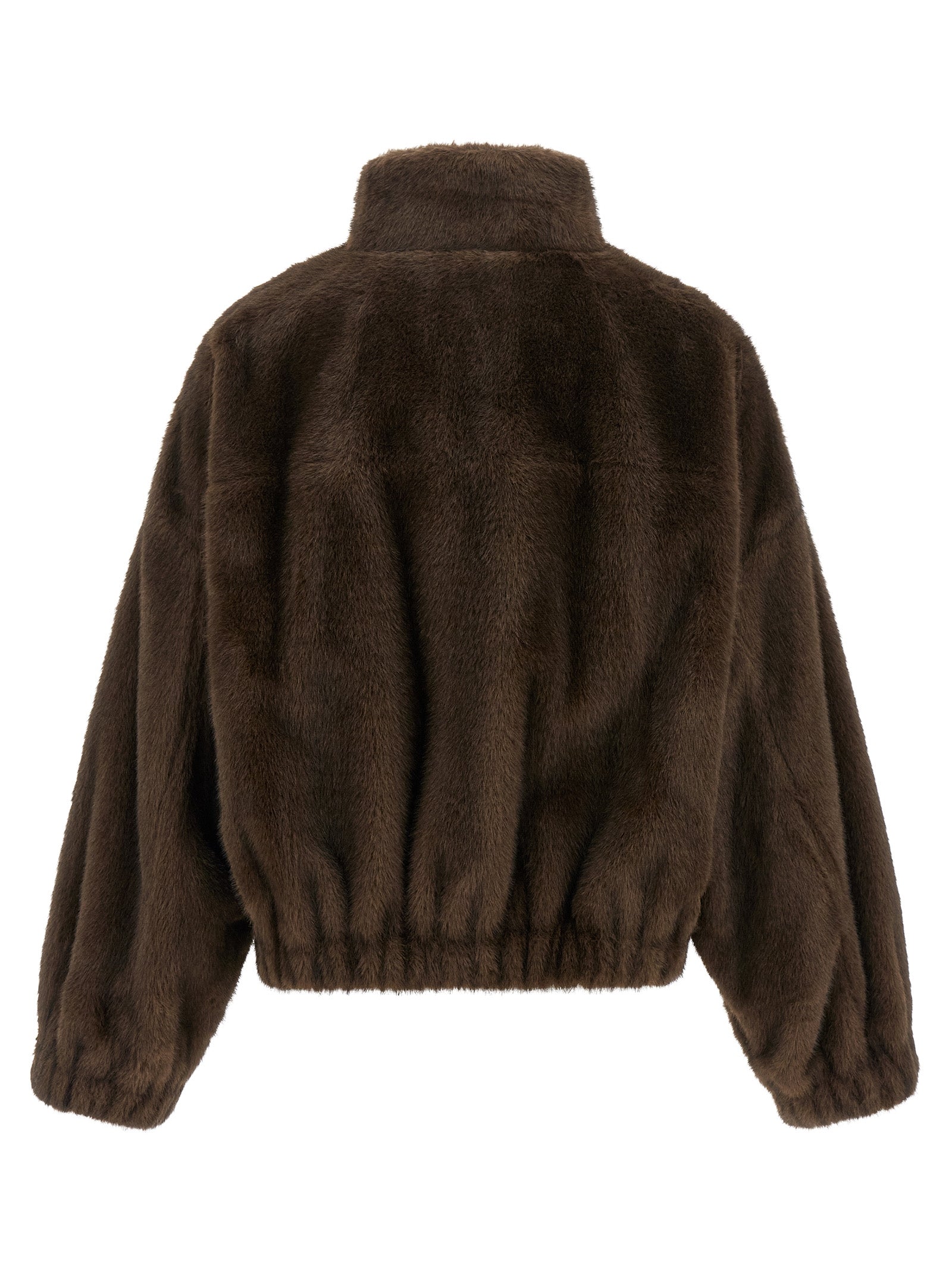 Max Mara Brown Polyester Full-Length Jacket