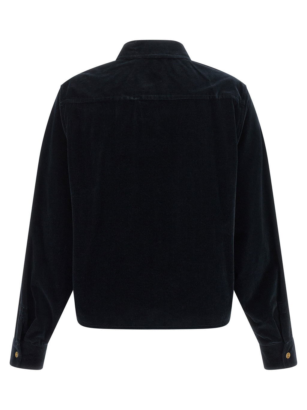 Max Mara Blue Cotton Full-Length Jacket