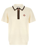Casablanca White Wool Polo Shirt