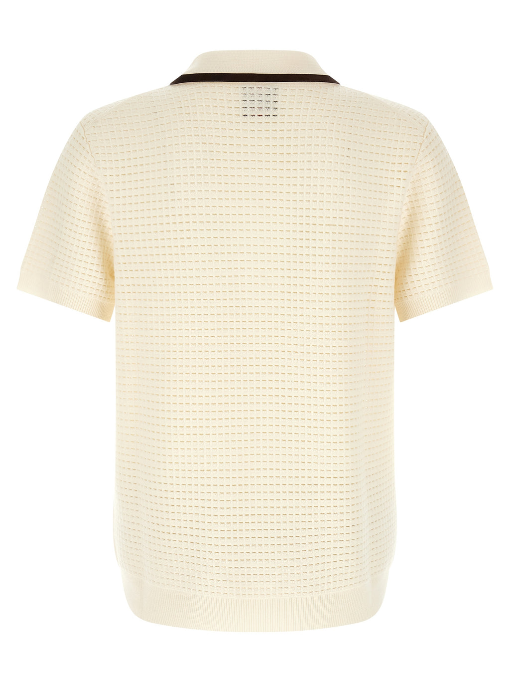 Casablanca White Wool Polo Shirt