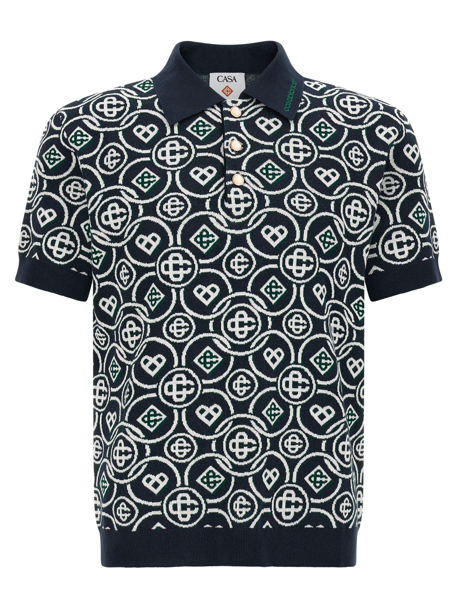 Casablanca Blue Cotton Polo Shirt