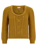 Saint Laurent Bicolor Wool Cardigan