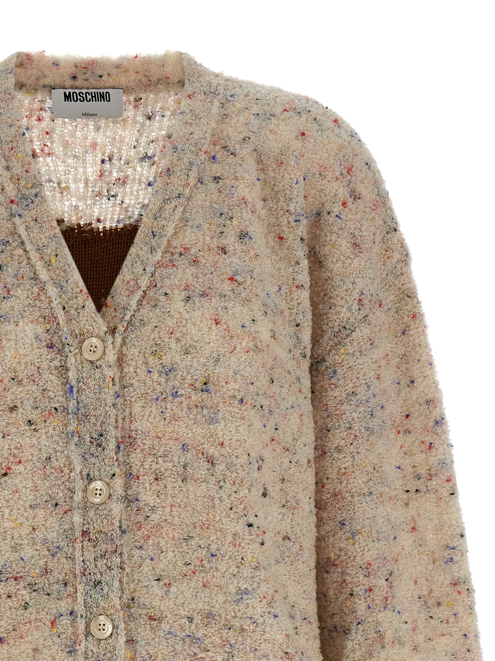 Moschino Beige Virgin Wool Cardigan