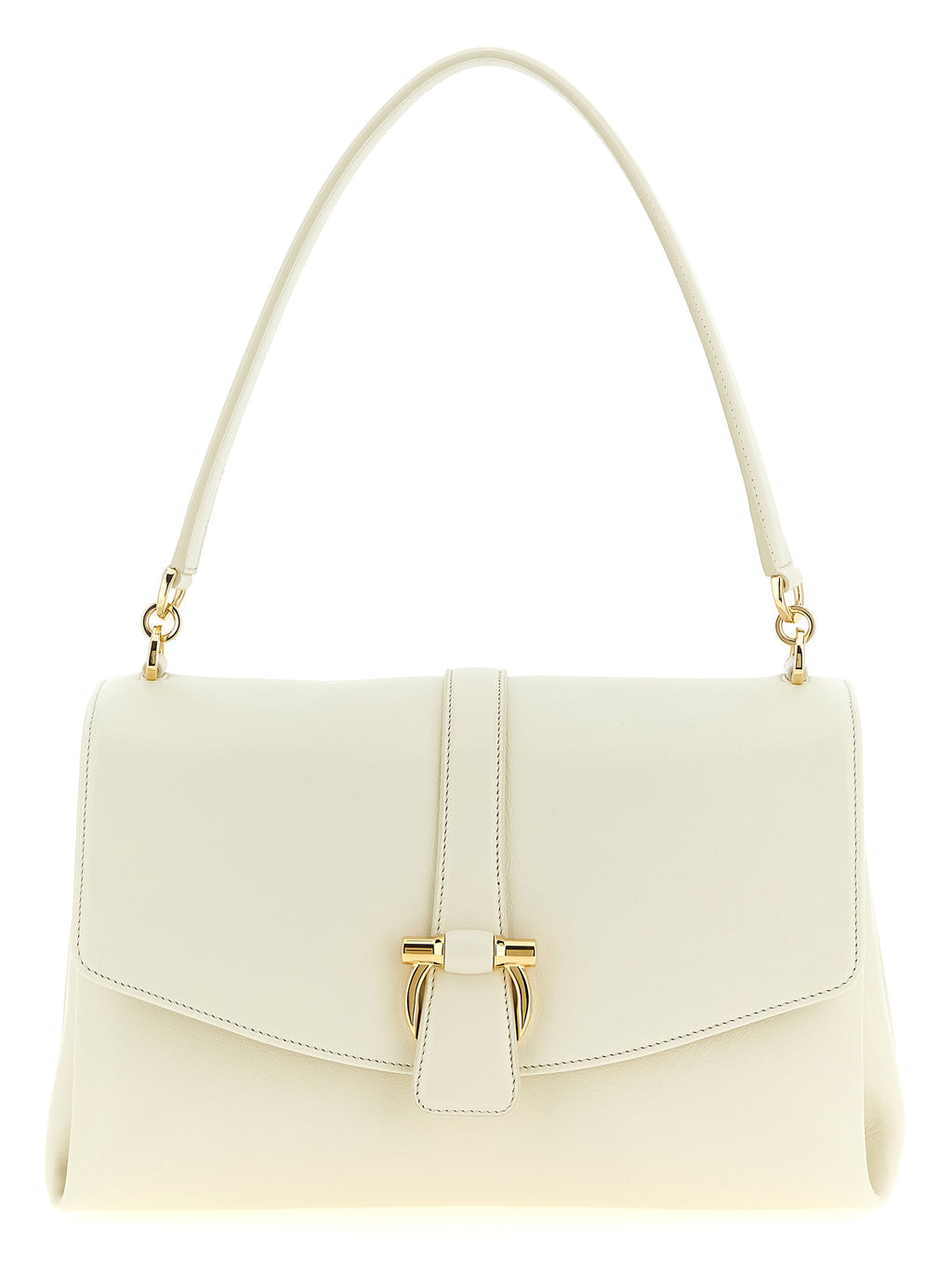 Ferragamo White Calfskin Shoulder Bag