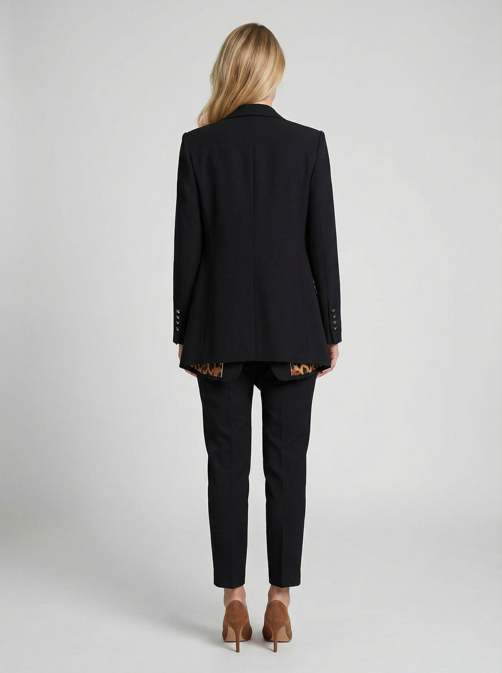 Dolce & Gabbana Black Polyester Coat