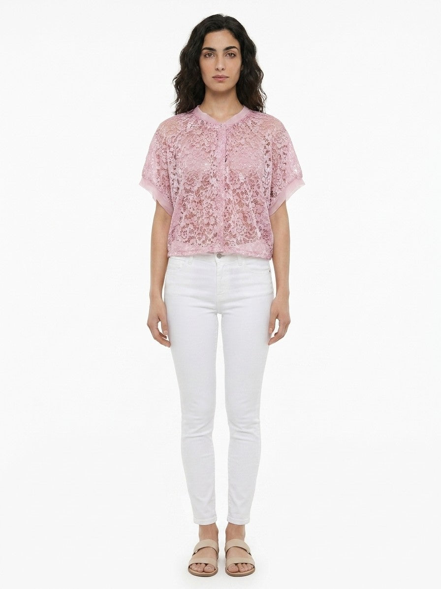 Dolce & Gabbana Pink Rayon Shortsleeve Shirt