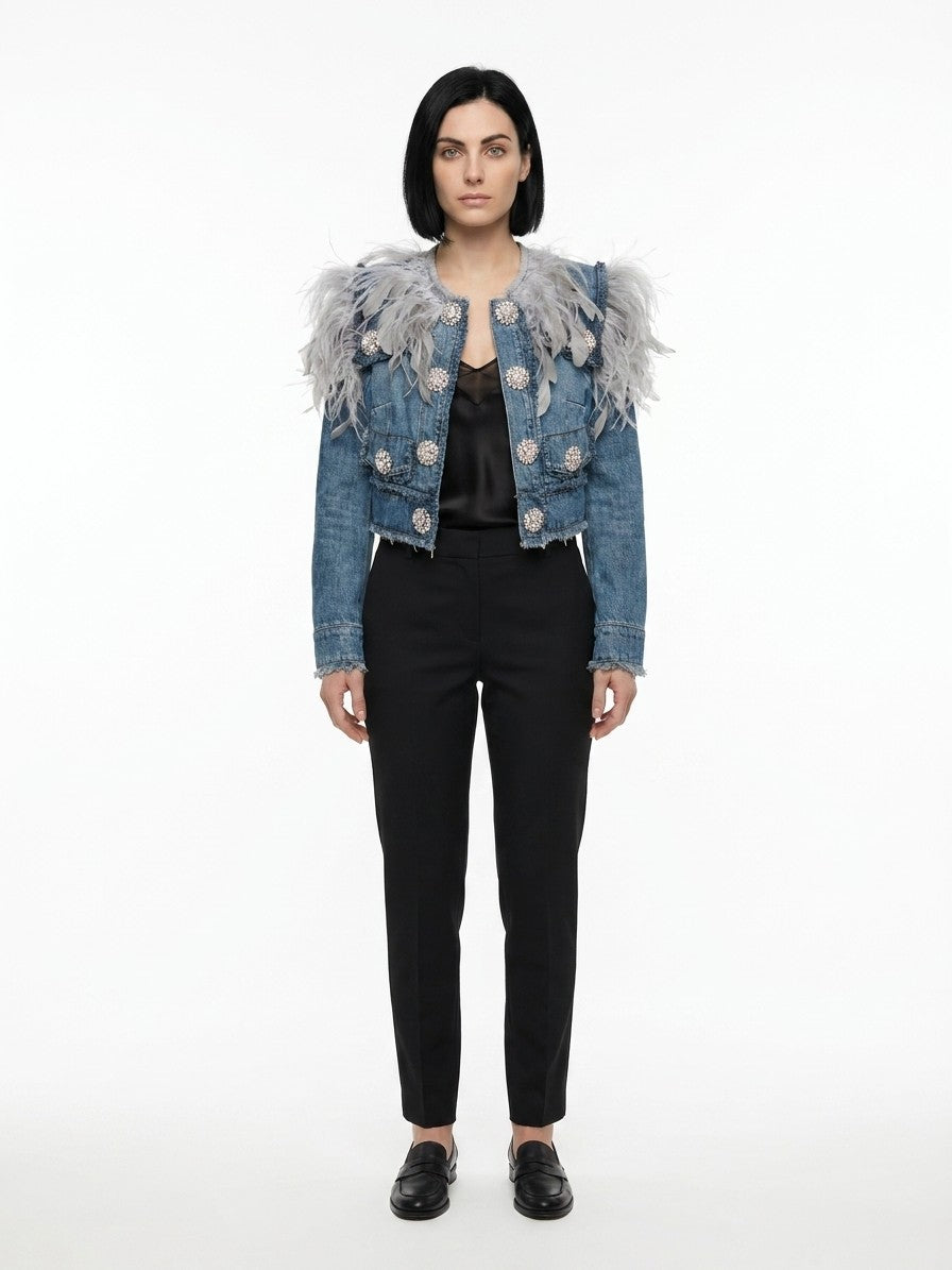 Dolce & Gabbana Bicolor Cotton Denim Jacket