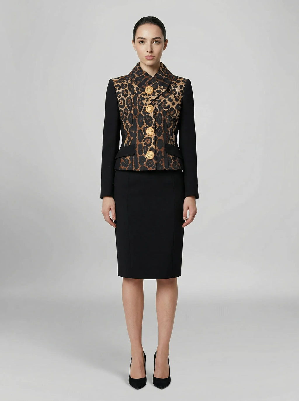 Dolce & Gabbana Black Metallic Fibre Jacket