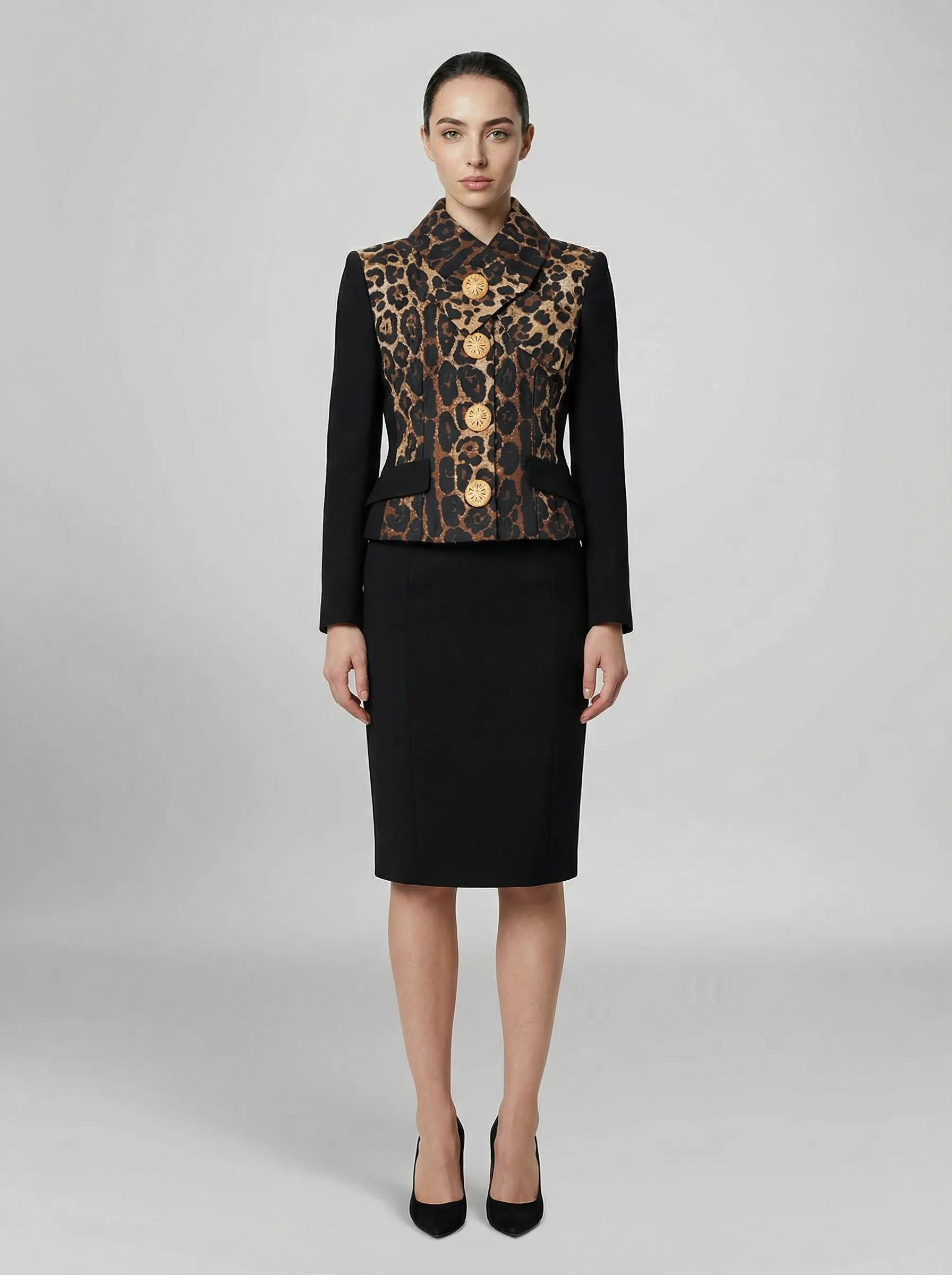 Dolce & Gabbana Black Metallic Fibre Jacket