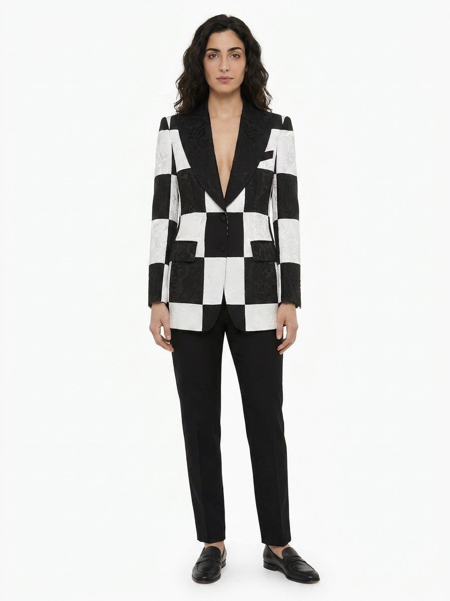 Dolce & Gabbana Black And White Acetate Jacket
