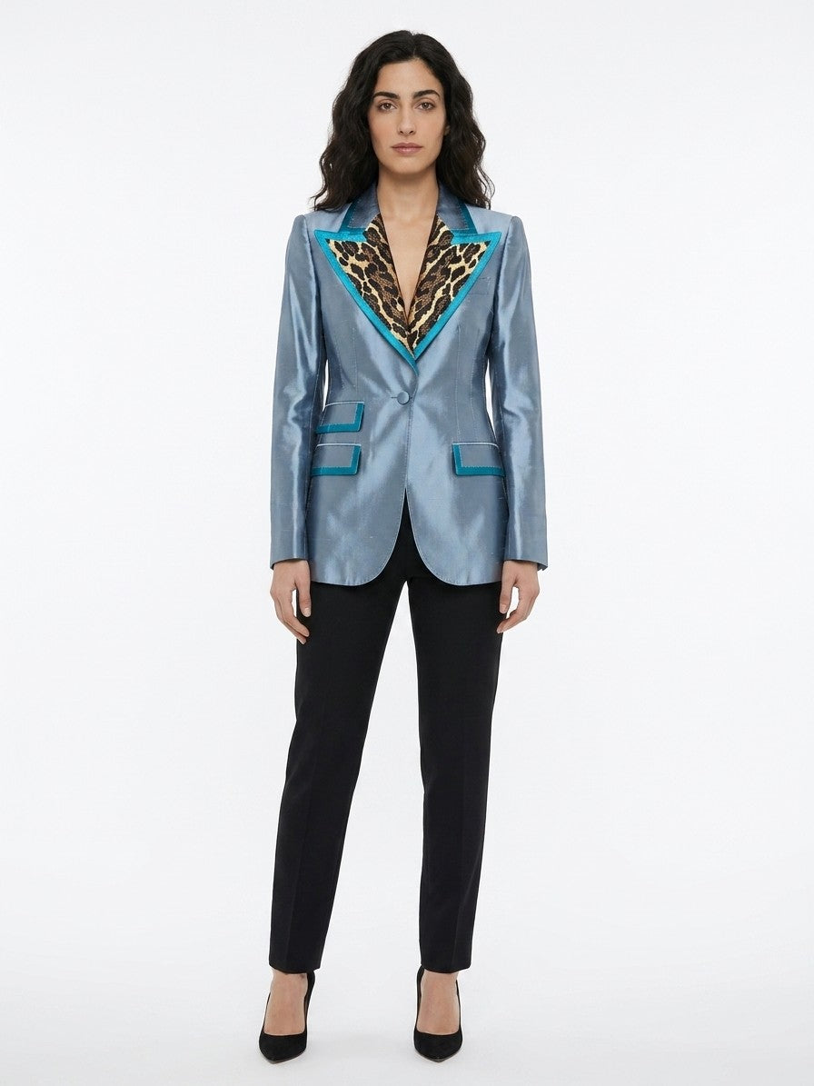 Dolce & Gabbana Blue Polyamide Jacket