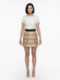 Dolce & Gabbana Bicolor Acetate Mini Skirt
