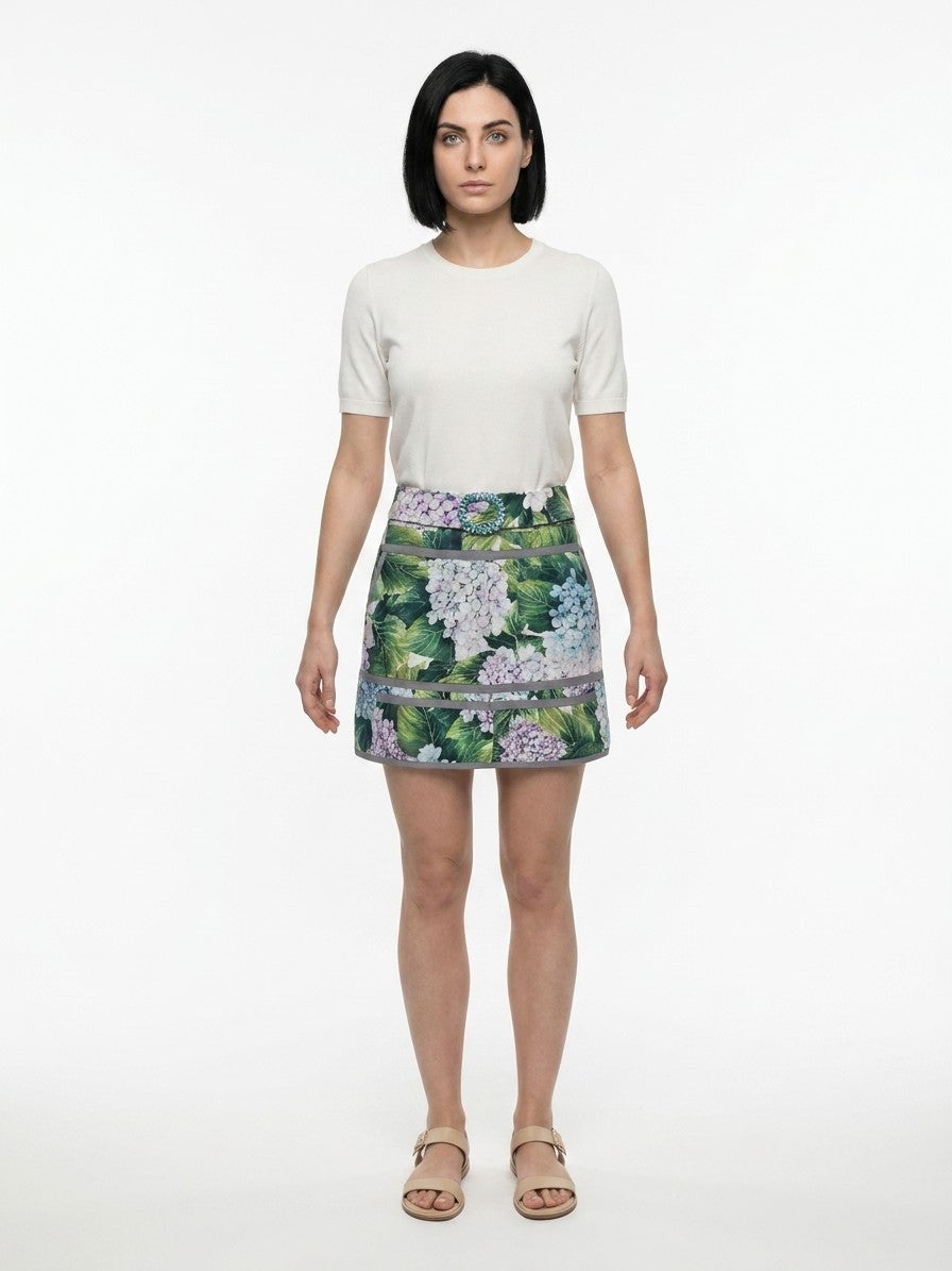 Dolce & Gabbana Bicolor Cotton Mini Skirt