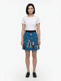 Dolce & Gabbana Blue Elastane Mini Skirt
