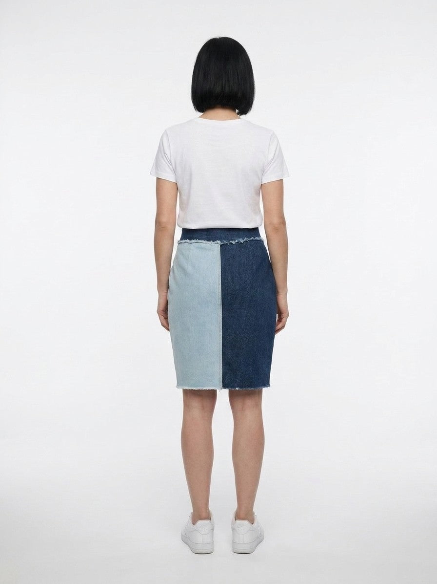 Dolce & Gabbana Bicolor Denim Skirt
