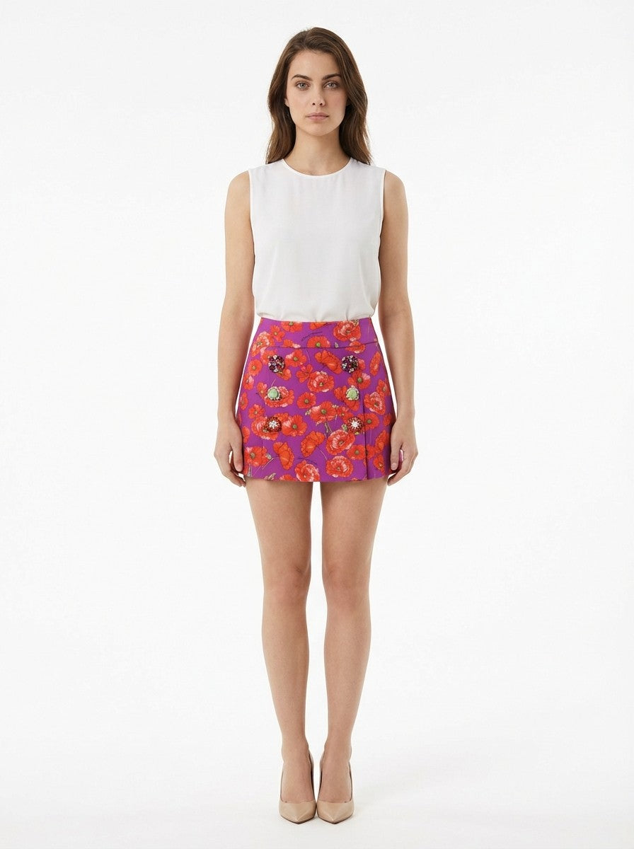 Dolce & Gabbana Bicolor Cotton Mini Skirt