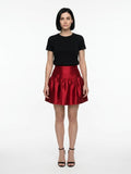 Dolce & Gabbana Red Silk Mini Skirt