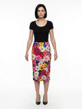 Dolce & Gabbana Multicolor Elastane Midi Skirt