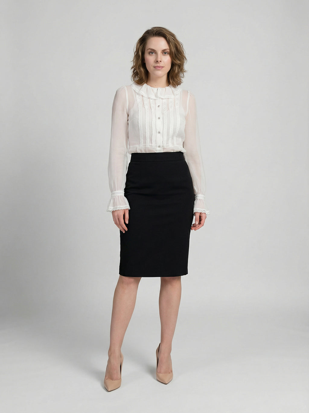 Dolce & Gabbana White Polyamide Blouse