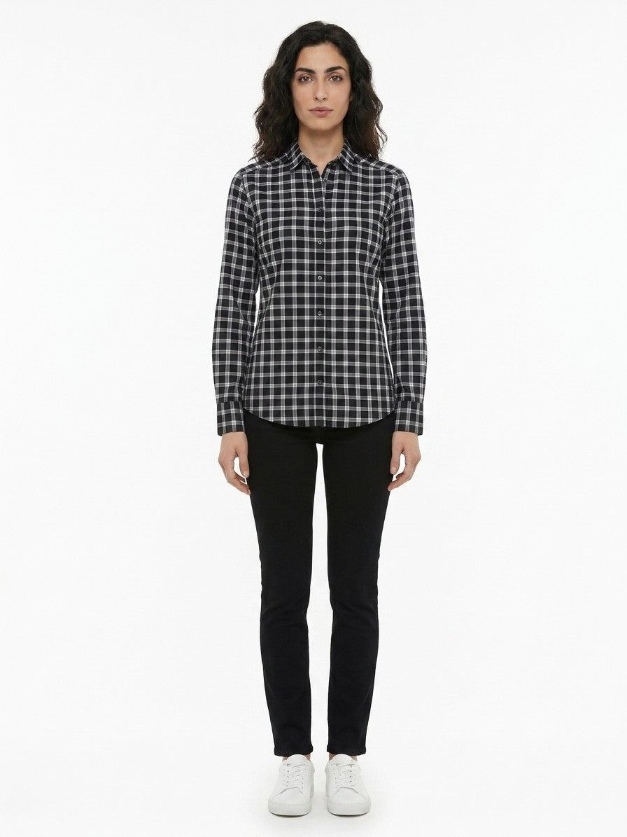 Dolce & Gabbana Black And White Silk Dress Shirt