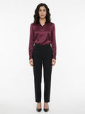 Dolce & Gabbana Burgundy Silk Shirt