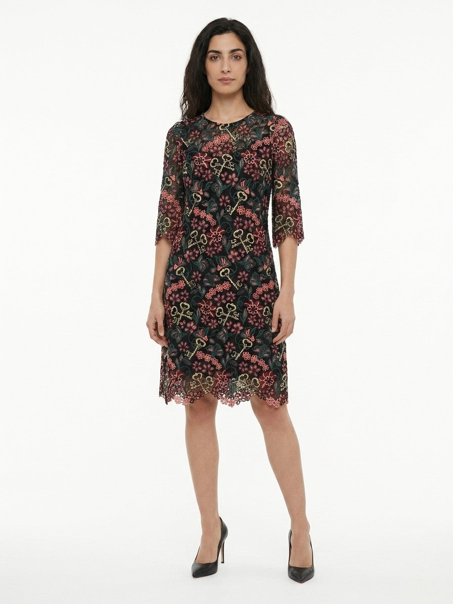 Dolce & Gabbana Multicolor Cotton Pattern Dress