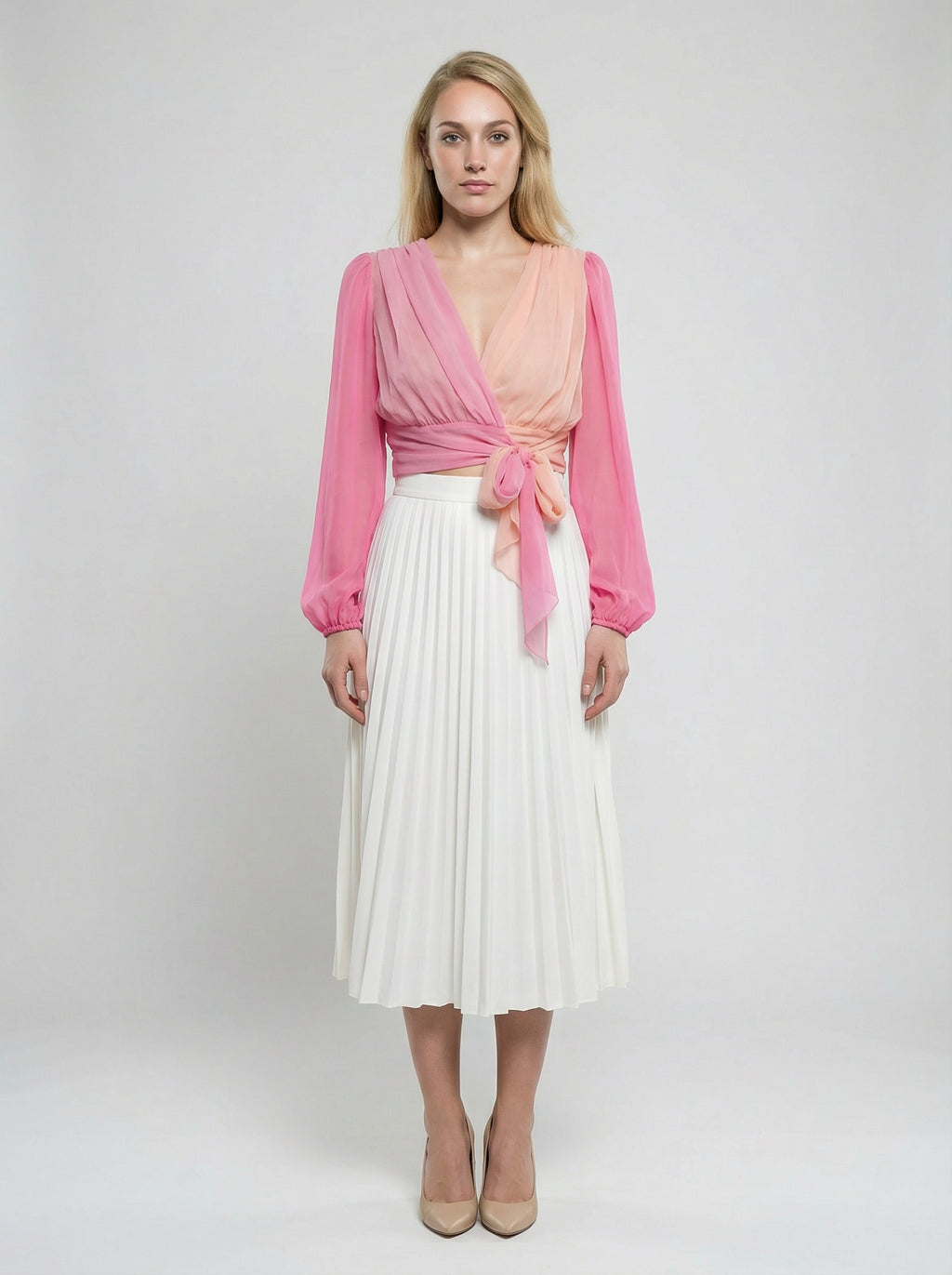 Dolce & Gabbana Pink Silk T-Shirt