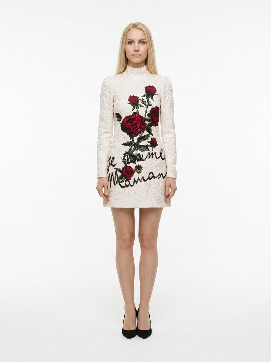 Dolce & Gabbana White Cotton Cocktail Dress