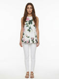 Dolce & Gabbana White Cotton Sleeveles T-Shirt