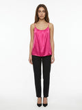 Dolce & Gabbana Pink Silk Sleeveles T-Shirt