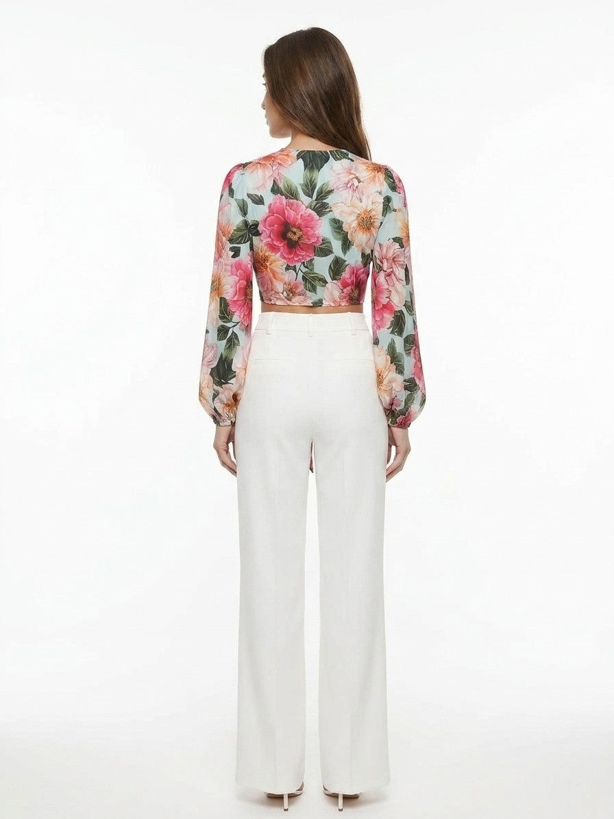 Dolce & Gabbana Multicolor Elastane Long Sleeve T-Shirt