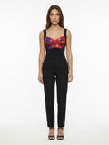 Dolce & Gabbana Multicolor Silk Sleeveles T-Shirt