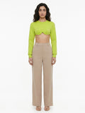Dolce & Gabbana Yellow Elastane Long Sleeve T-Shirt