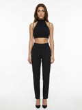 Dolce & Gabbana Black Elastane Sleeveles T-Shirt