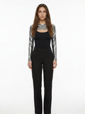 Dolce & Gabbana Silver Elastane Casual Pants