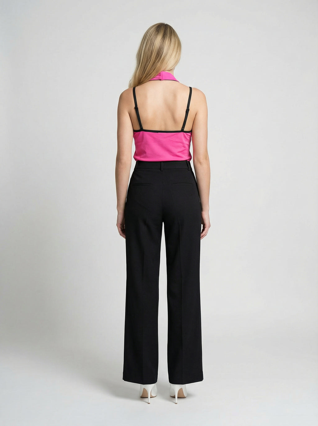 Dolce & Gabbana Pink Virgin Wool Sleeveles T-Shirt