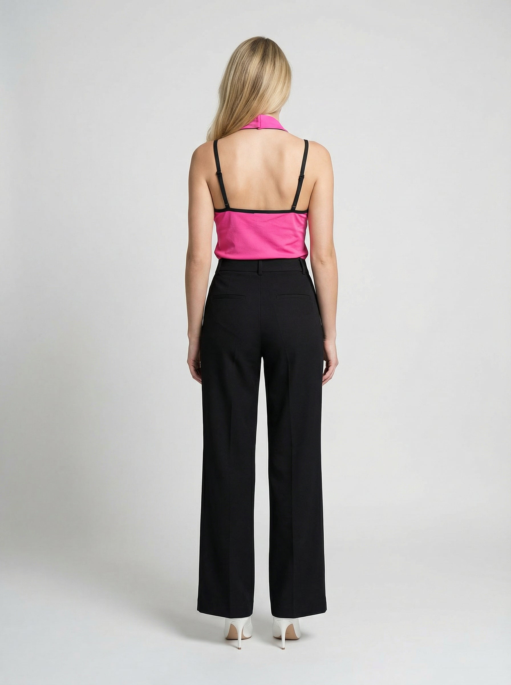 Dolce & Gabbana Pink Virgin Wool Sleeveles T-Shirt