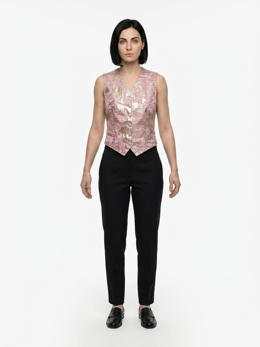 Dolce & Gabbana Pink Elastane Waistcoat