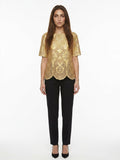 Dolce & Gabbana Gold Marabou T-Shirt
