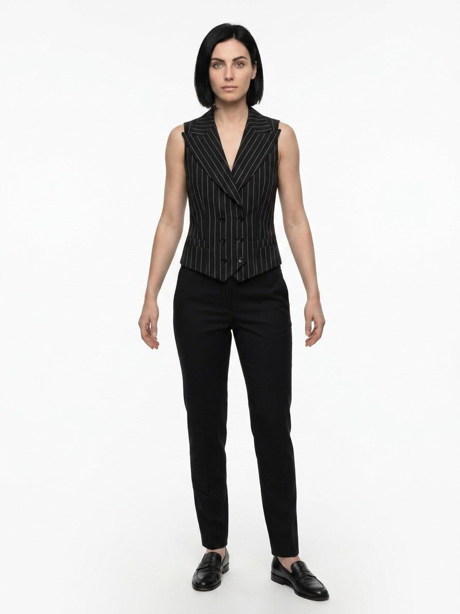 Dolce & Gabbana Black Wool Waistcoat