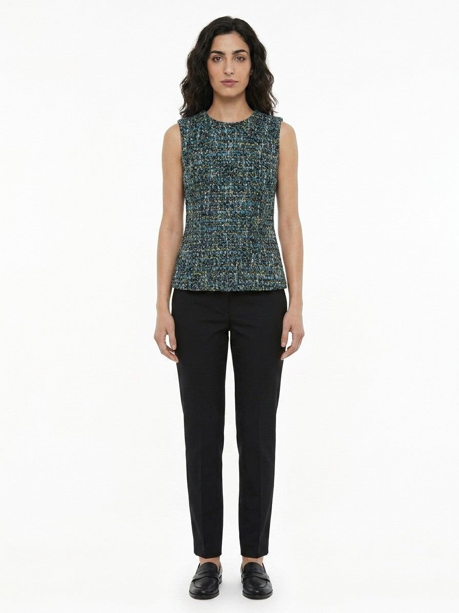 Dolce & Gabbana Multicolor Silk Sleeveles T-Shirt