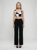 Dolce & Gabbana Black And White Elastane Tank Tops