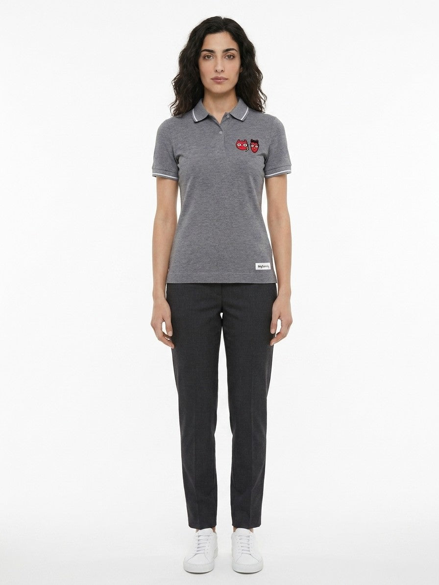 Dolce & Gabbana Gray Cotton Polo Shirt
