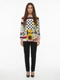 Dolce & Gabbana Multicolor Elastane Long Sleeve T-Shirt