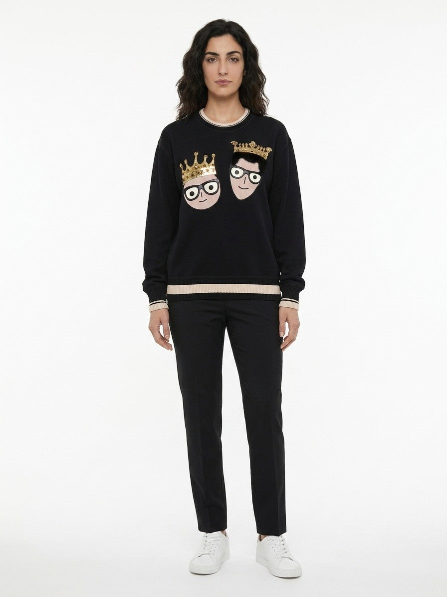 Dolce & Gabbana Black Cotton Sweatshirt