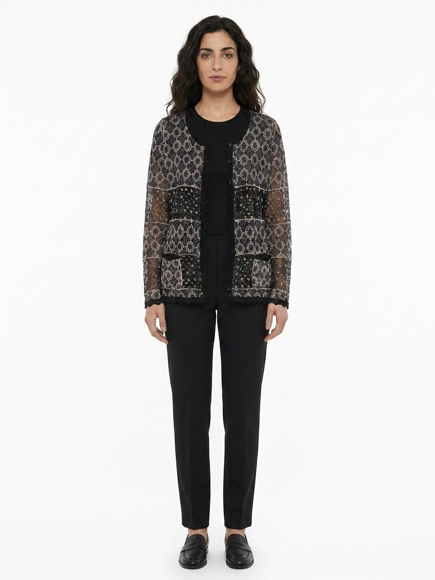 Dolce & Gabbana Gray Silk Cardigan