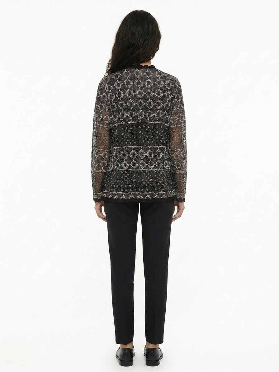 Dolce & Gabbana Gray Silk Cardigan